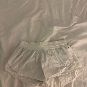 Lululemon Athletica White and Tan Shorts
